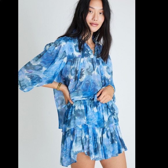 Blouse And Skirt In Sapphire Berry - Picture 6 of 6